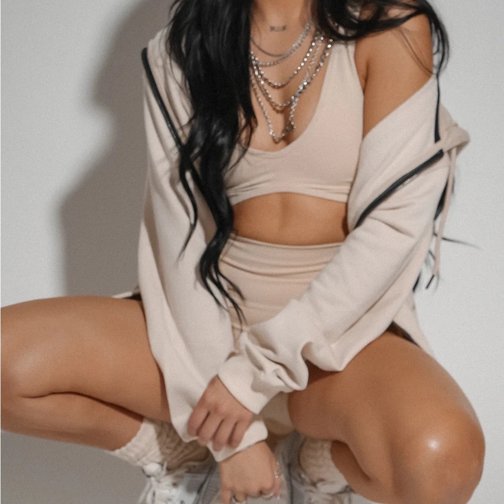 Rich Terry OVERSIZED ZIP-UP HOODIE - DEW